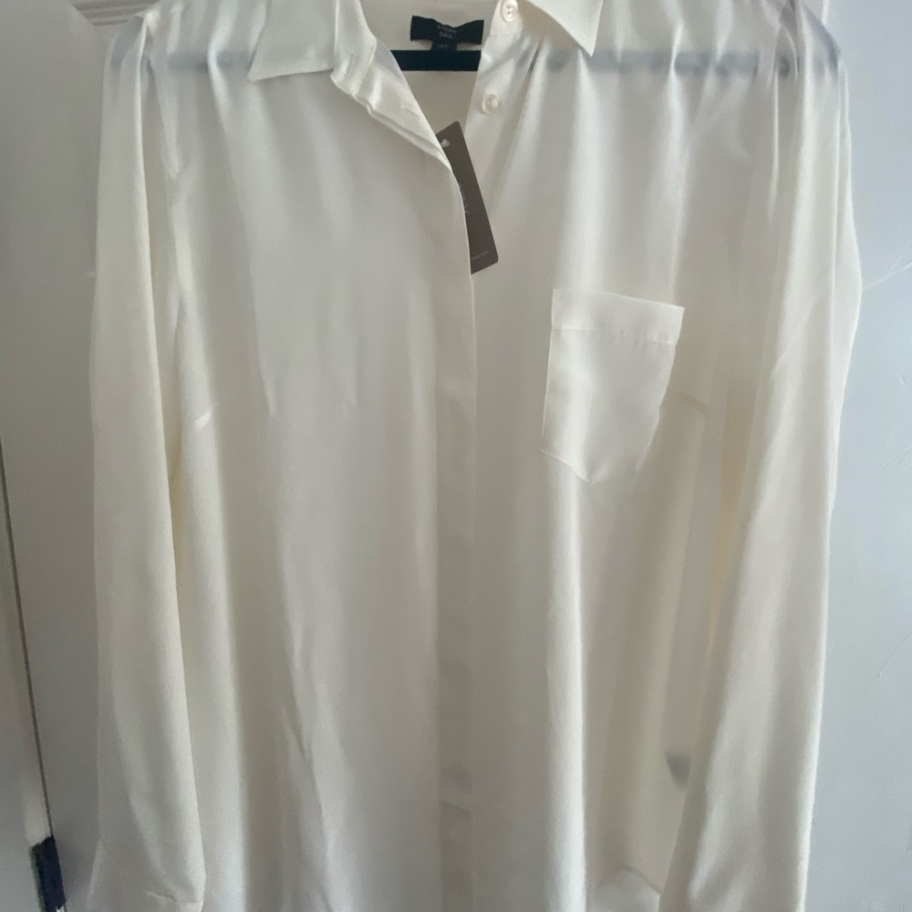 J. Crew 365 Cream Blouse XL-Tall